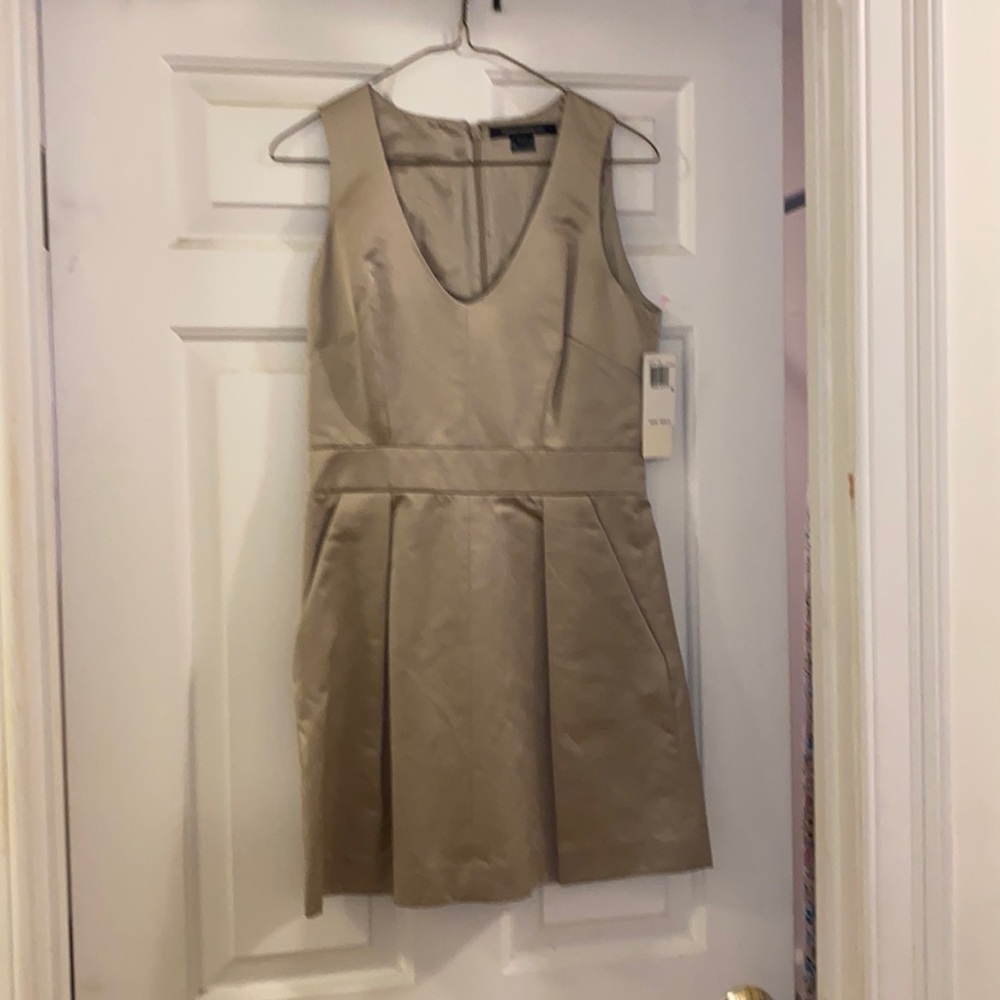 Beautiful sand colored with sheen classy dress